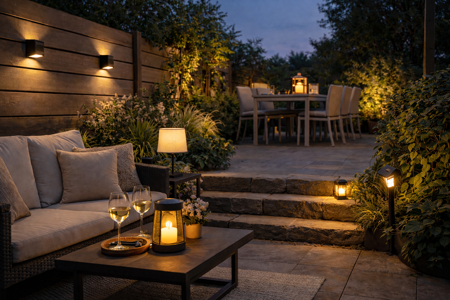 Iluminação solar para casas alugadas, terraços e áreas externas