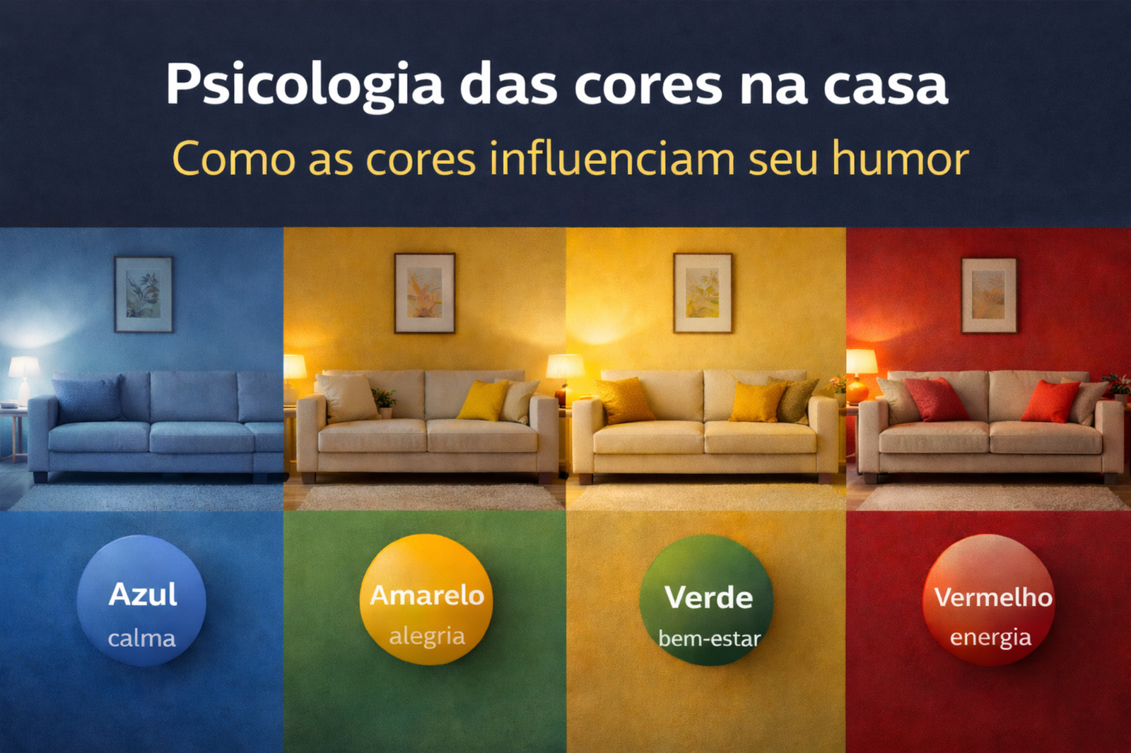 🏠 Psicologia das cores na casa: como as cores influenciam seu humor